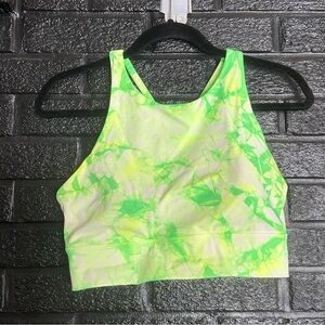 Lululemon Energy Bra High Neck Long Line Shibori *Medium Support B-D Size 12